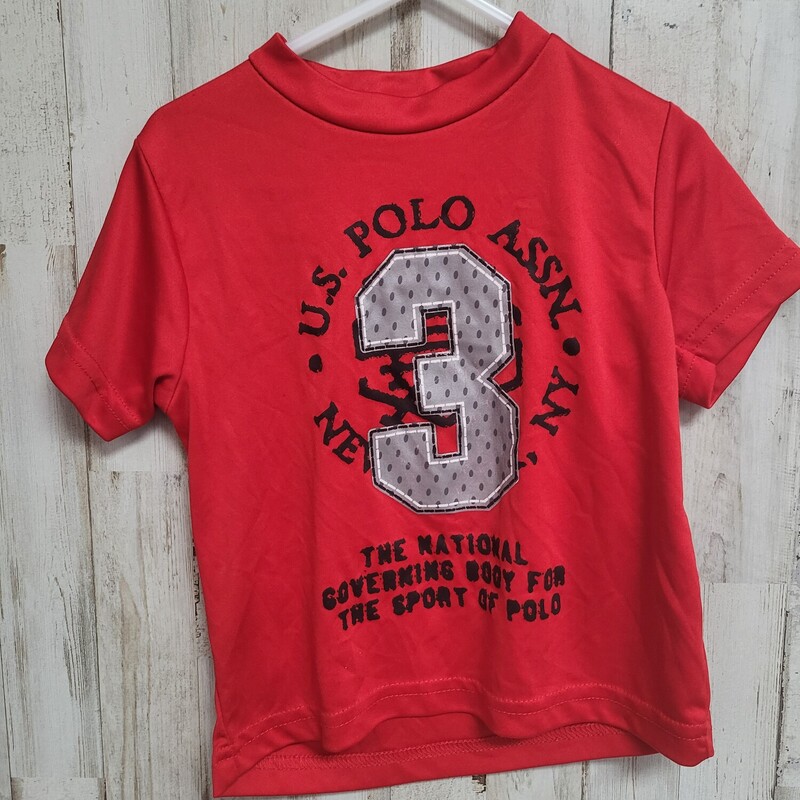 3T Red Logo Dry Fit Tee