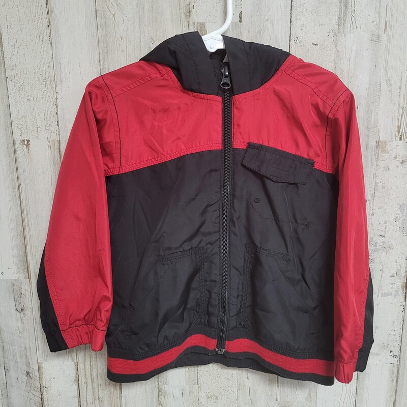 3T Black/red Zip Jacket, Red, Size: Boy 2T-4T