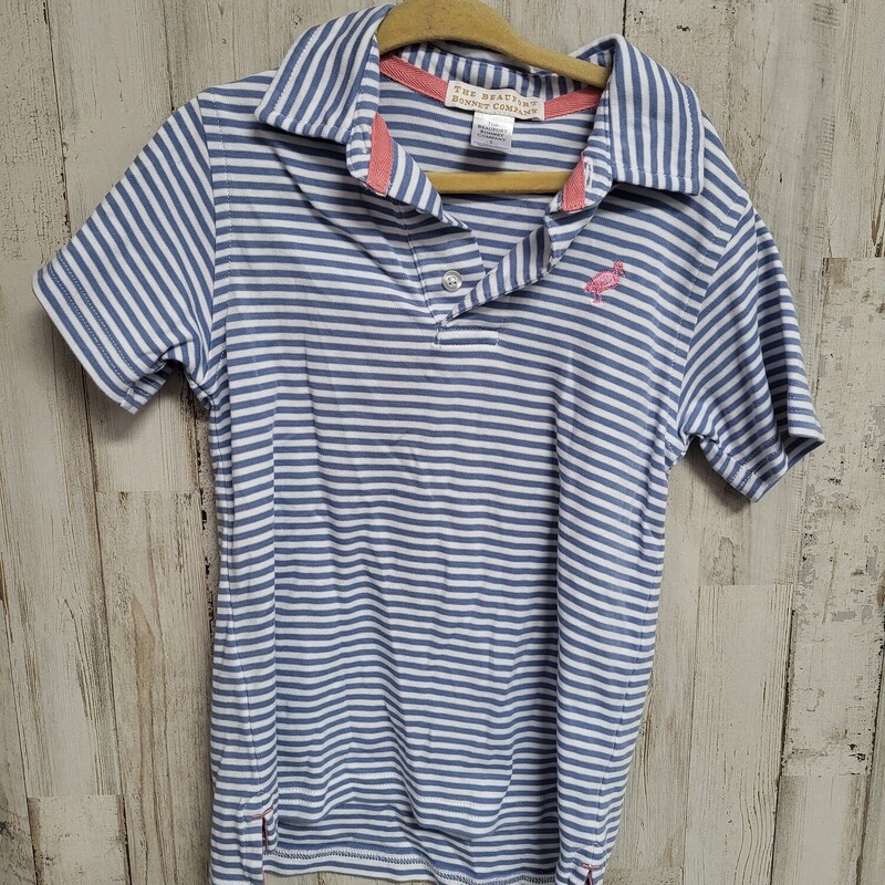 5T Blue Stripe Logo Polo