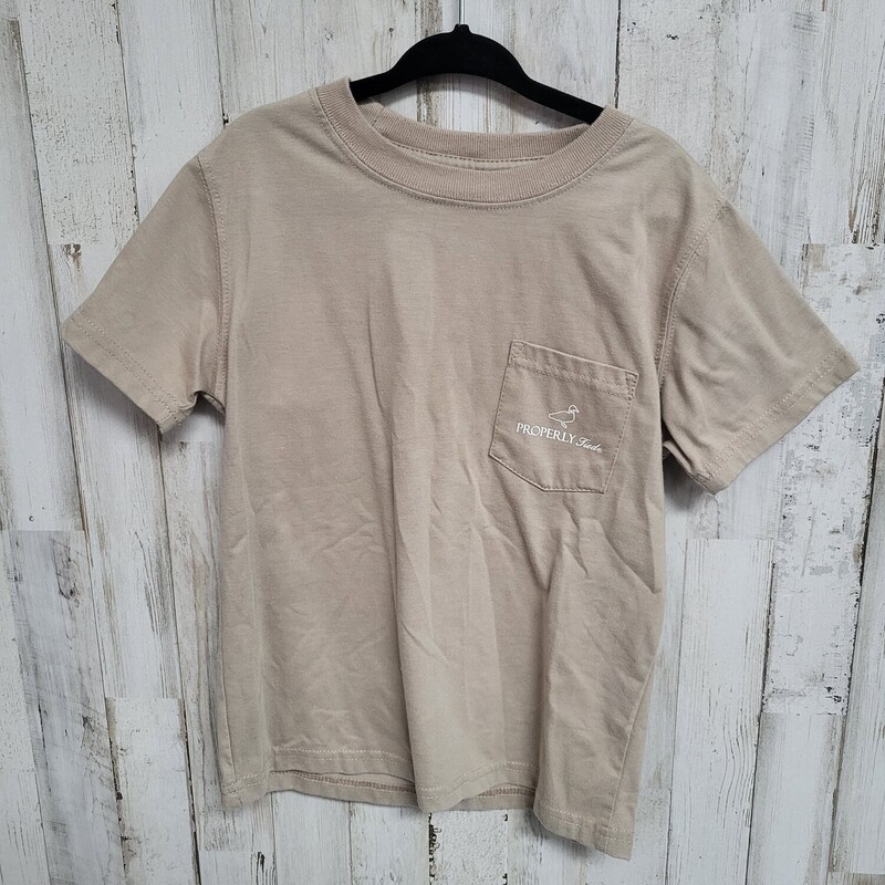 5T Tan Doggy Pocket Tee, Tan, Size: Boy 5-8