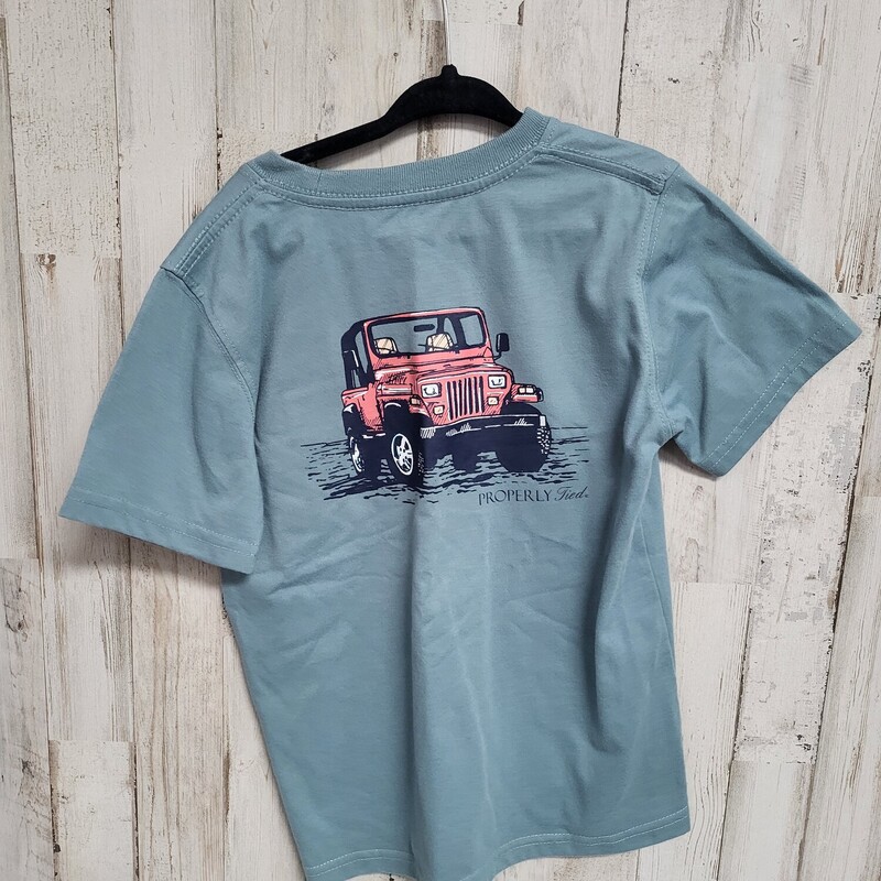 5T Teal Pocket Jeep Tee, Teal, Size: Boy 5-8