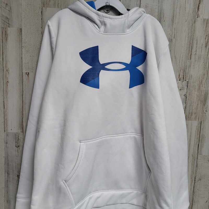 18/20 White/blue Hoodie, White, Size: Boy 10 Up