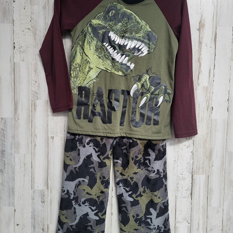 8 Green Dino PJ Set