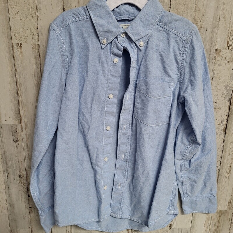 7/8 Light Blue Button Up, Blue, Size: Boy 5-8