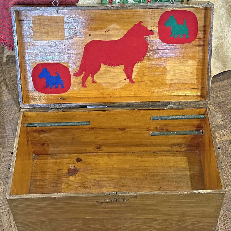 Handmade Vintage Dog Toy Box
21 In x 11 In x 11 In.