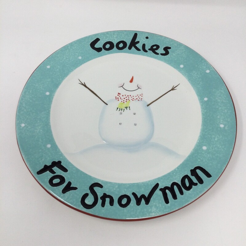 Cookies For Snowman Server,
Aqua/White,
Size: 13.25 In