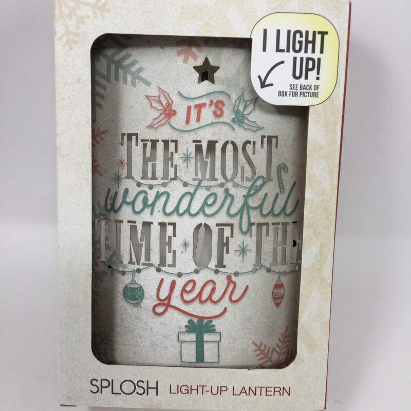 Light Up Lantern NEW,
Beige/Coral/Aqua