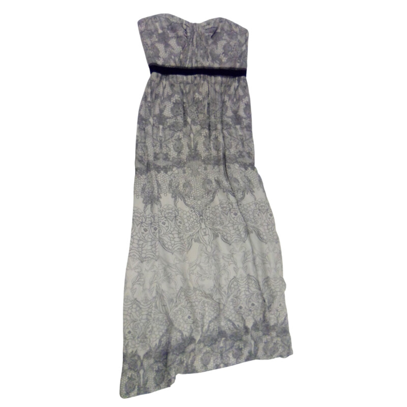 Dress: Grey Pattern