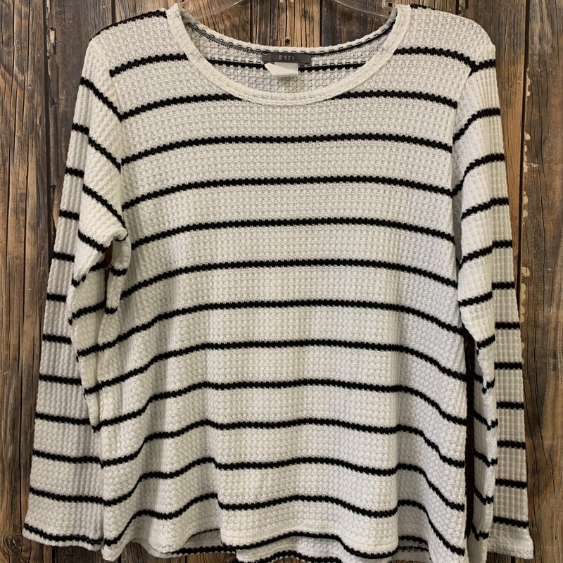 Black White Stripe Shirt, Size: L