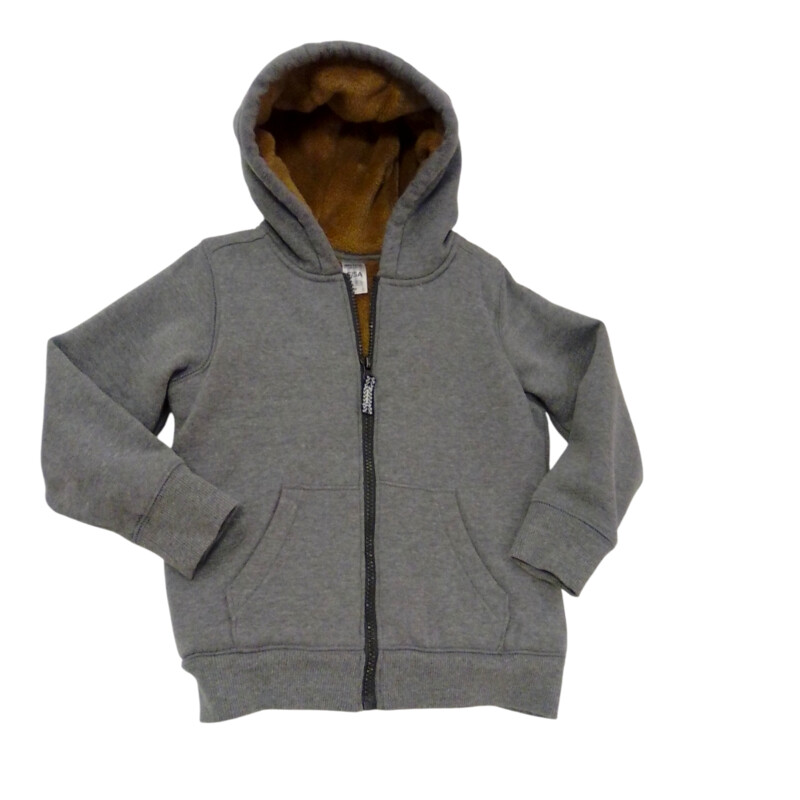 Sweater: Gray Zip Hoodie