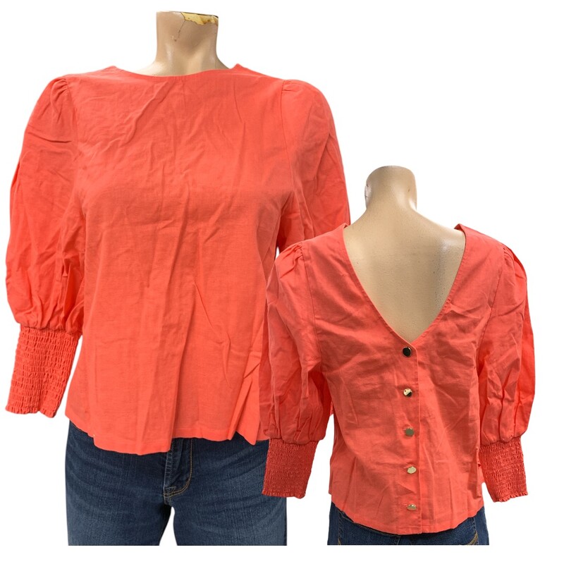 Stella & Dot Top, Coral, Size: S