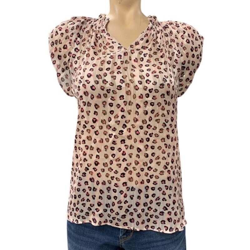 Stella & Dot Top, Pink/blk, Size: Xs