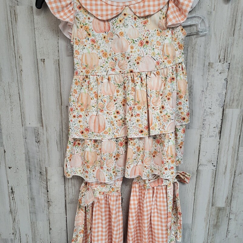 5/6T 2pc Pumpkin Plaid Se, Orange, Size: Girl 5T