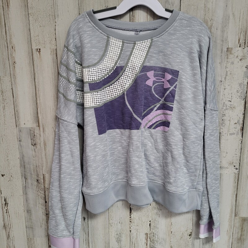 10/12 Grey Printed Sweats, Grey, Size: Girl 10 Up