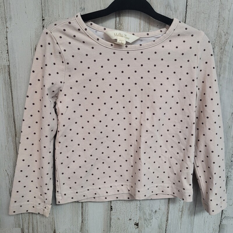 2 Beige Polka Dot Top, Beige, Size: Girl 2T