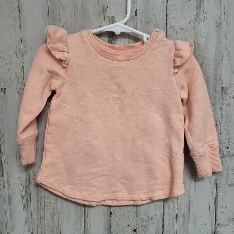 12/18M Peach Ruffle Sweat