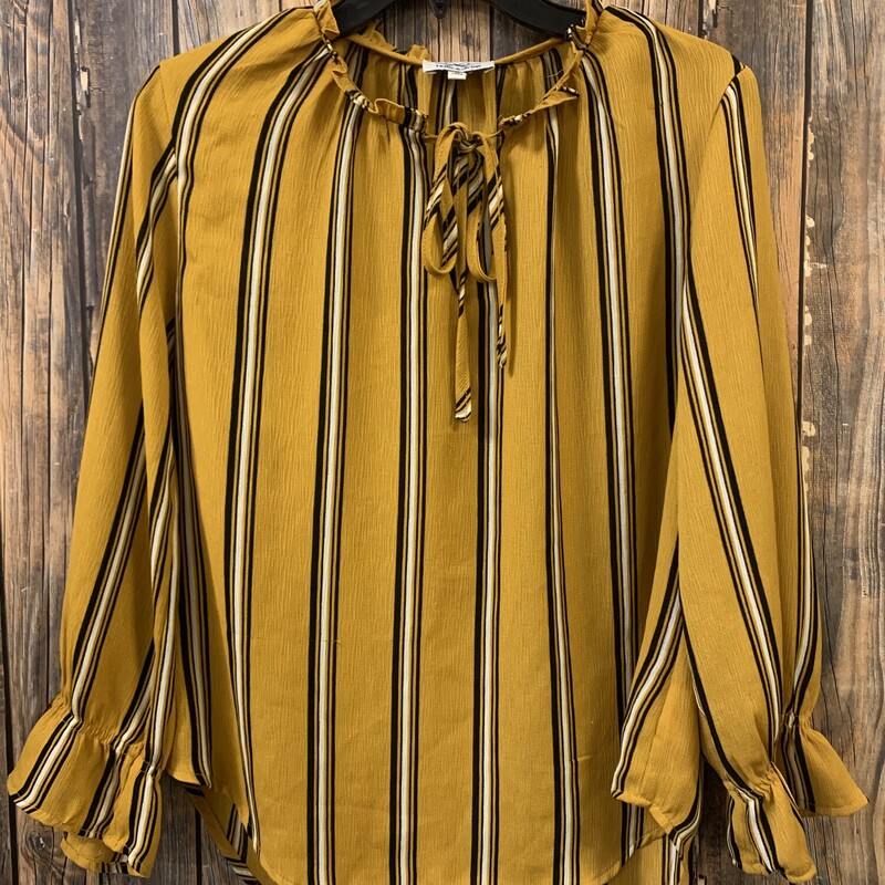 Yellow/white/black Stripe, Size: M