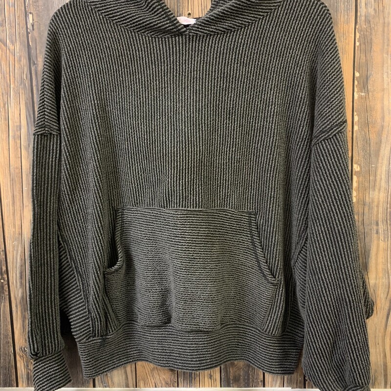 Black/gray Stripe Hoodie