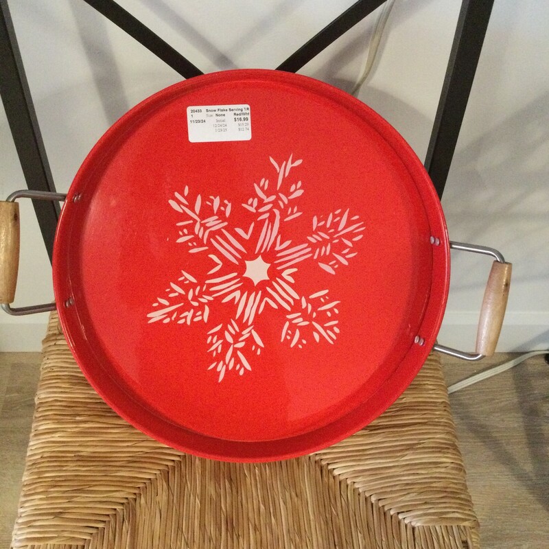 Snow Flake Serving Tray
With Metal Handles
By Threshold
Red & White