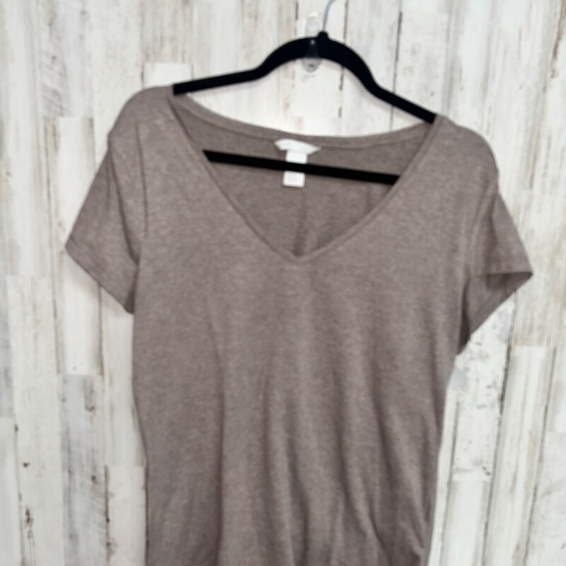 L Brown Heathered Tee, Brown, Size: Ladies L