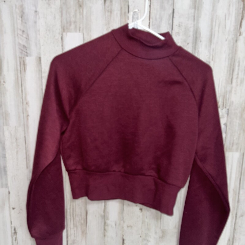 S Maroon Crop Sweatshirt, Red, Size: Ladies S