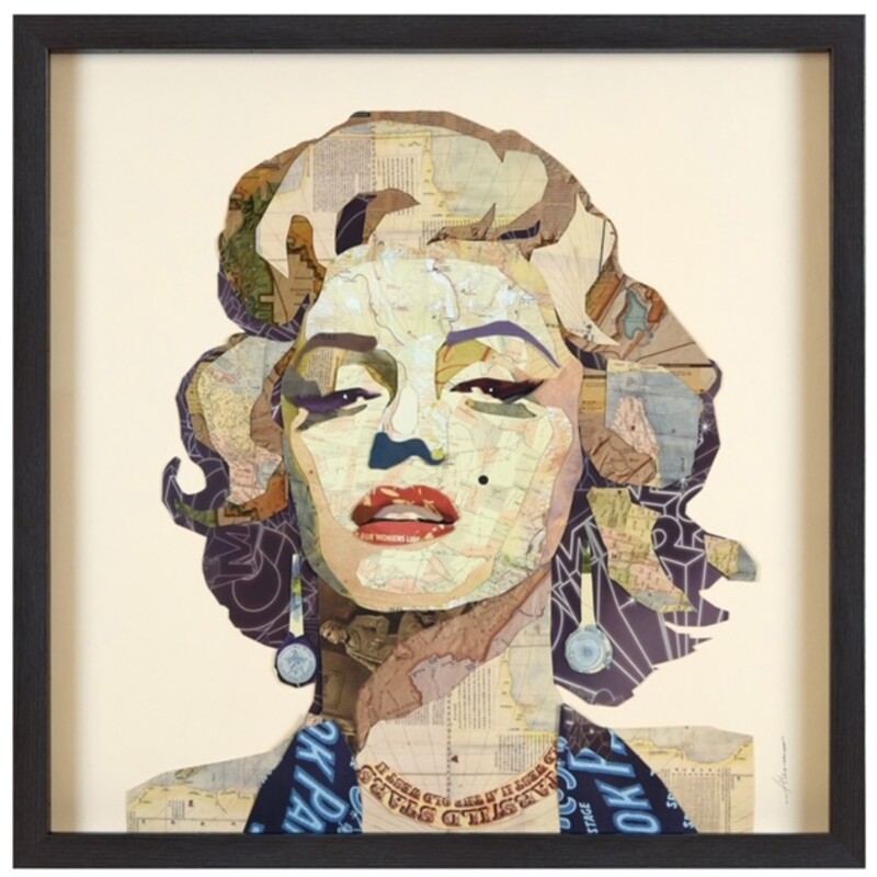 Homage To Marilyn Collage Print
Black Multicolored Cream Size: 25 x 25H
Retails: $230+