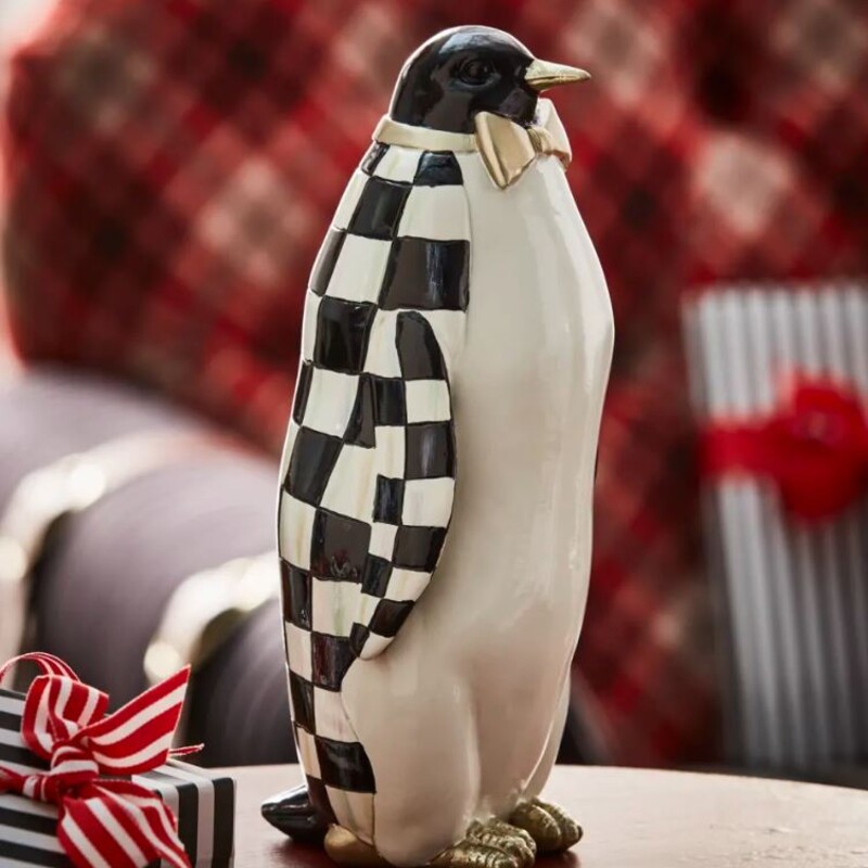 Mackenzie Childs Penguin Figurine
Black White Multicolored Size: 5 x 10.5H