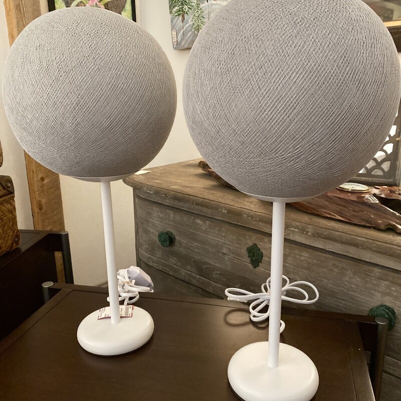 Cotton Ball Lamps