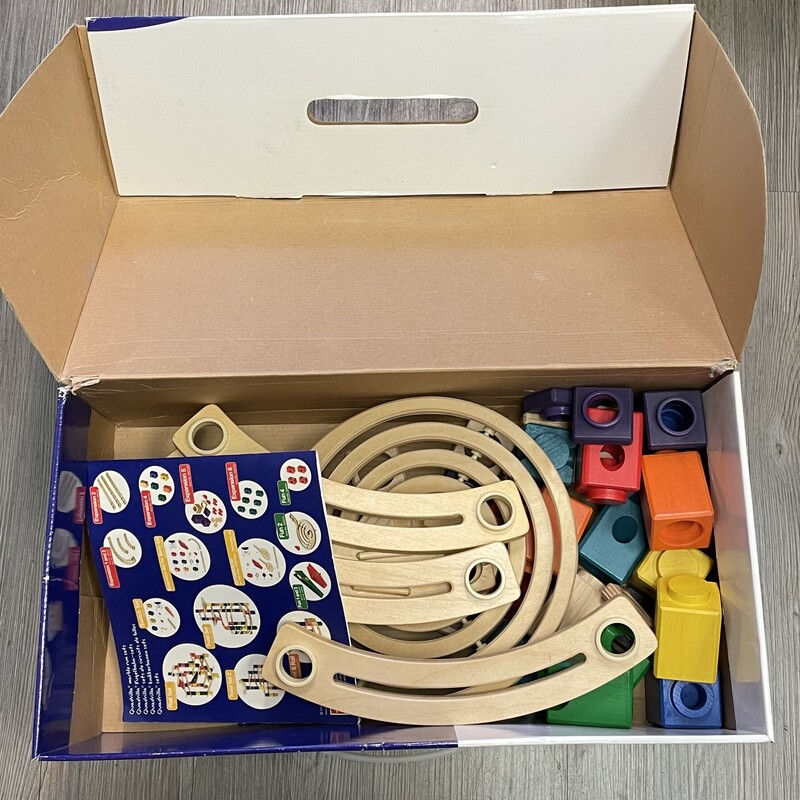 Quadrilla Marble Run Hape  Multi, Size: Pre-owned
Missing Marbles and a few wooden pieces
AS IS