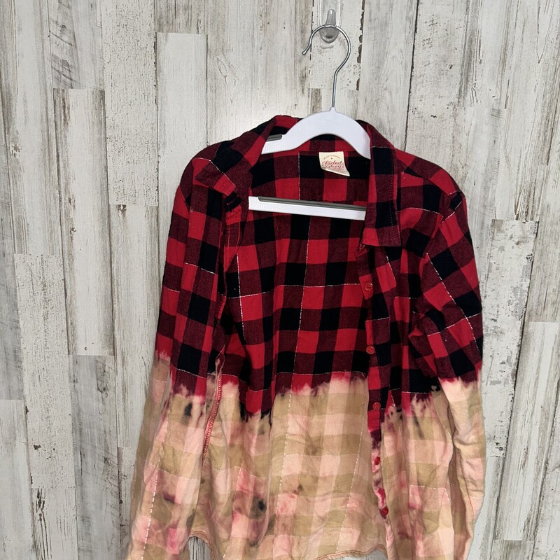 10/12 Bleach Flannel, Red, Size: Girl 10 Up