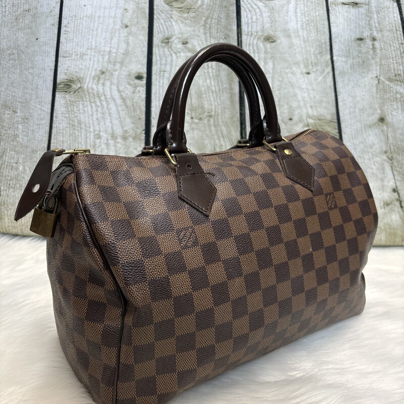 Louis Vuitton Damier Eben, Damier E, Size: Speedy 30