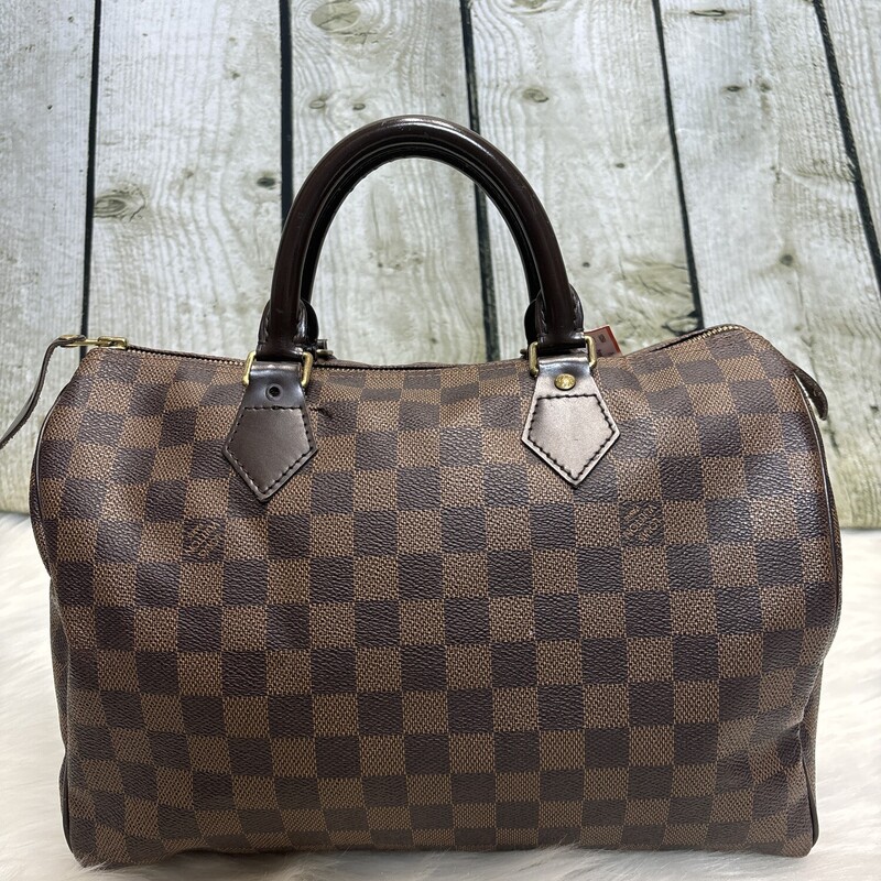 Louis Vuitton Damier Eben, Damier E, Size: Speedy 30