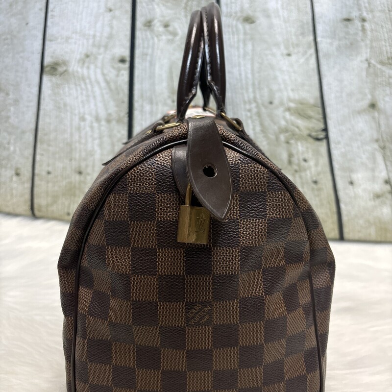 Louis Vuitton Damier Eben, Damier E, Size: Speedy 30