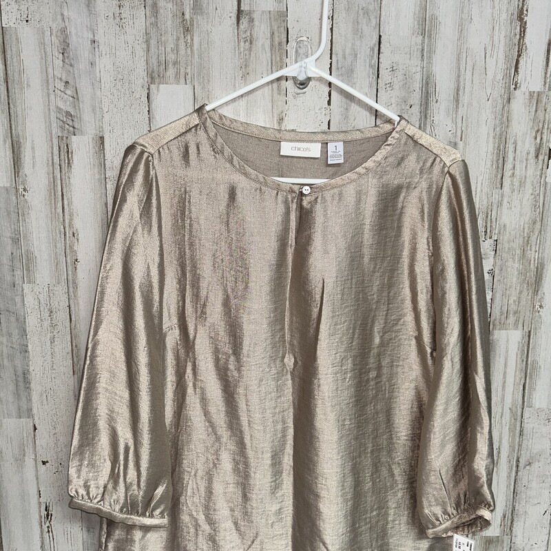 XL Gold Button Top