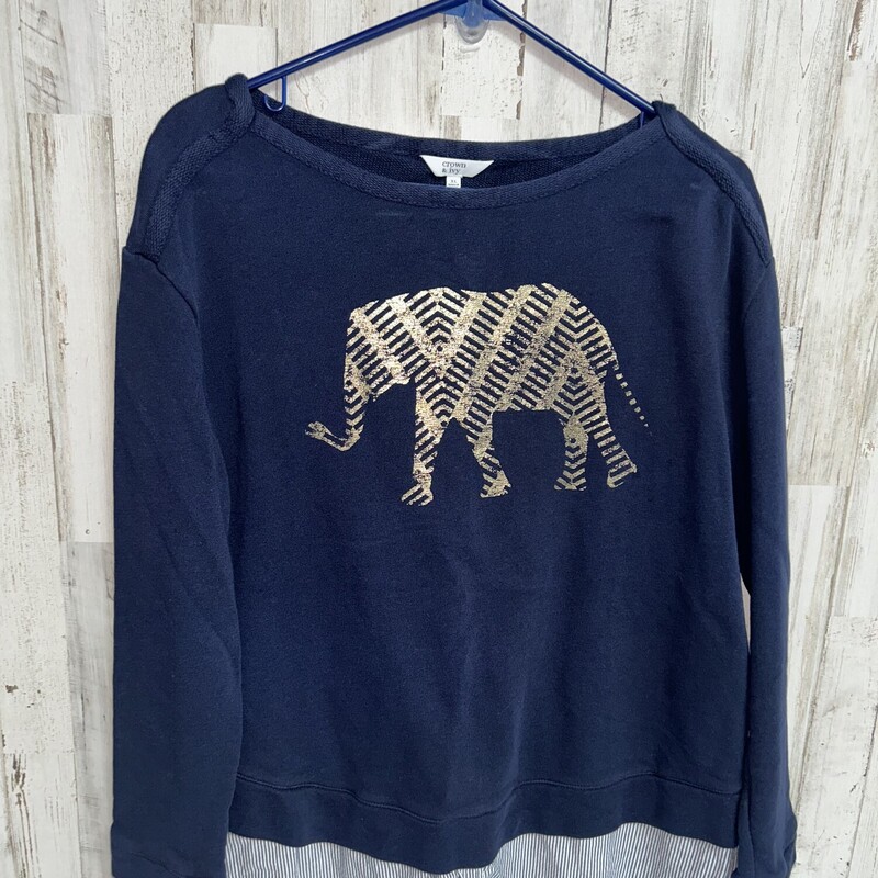 XL Navy Elephant Sweatshi, Navy, Size: Ladies XL