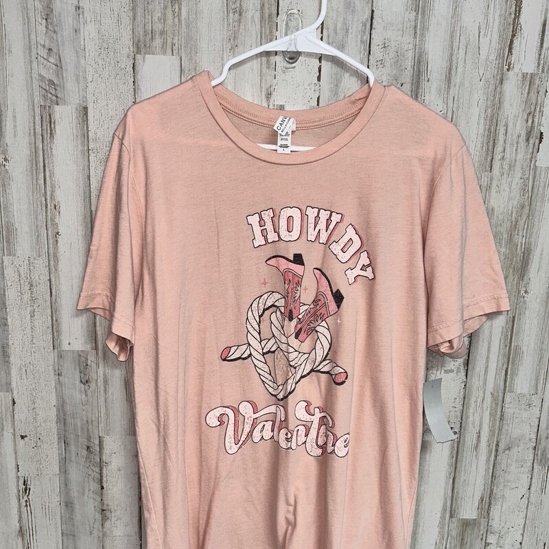 L Pink Howdy Tee, Pink, Size: Ladies L