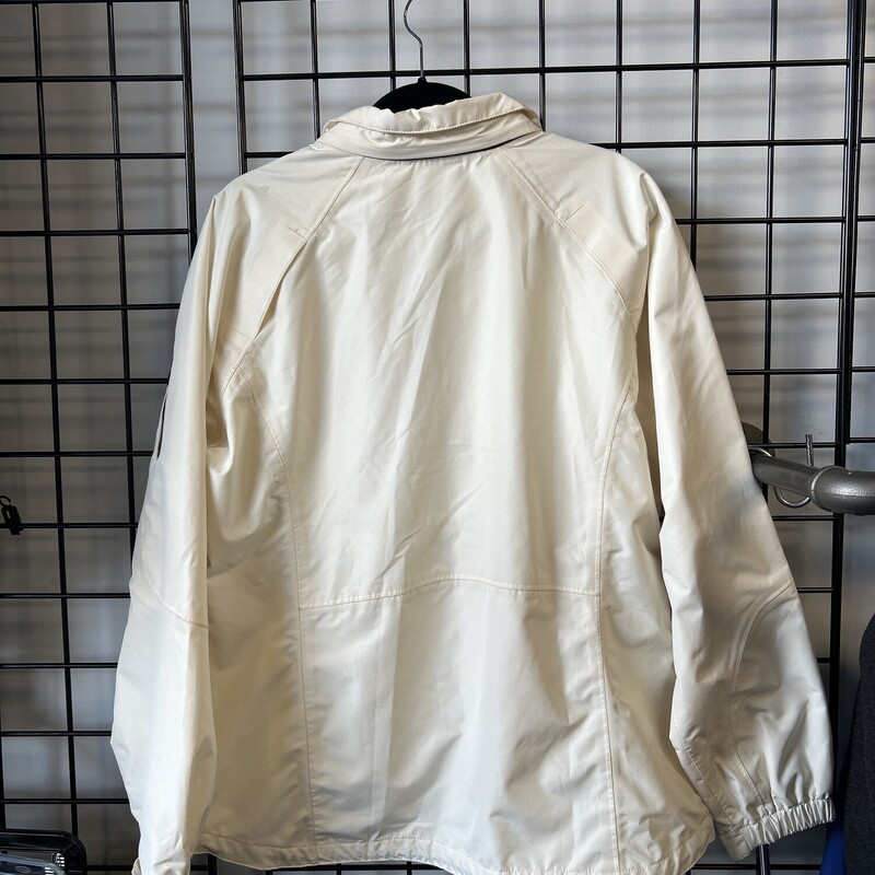 Eddie Bauer Windbreaker, Cream, Size: L