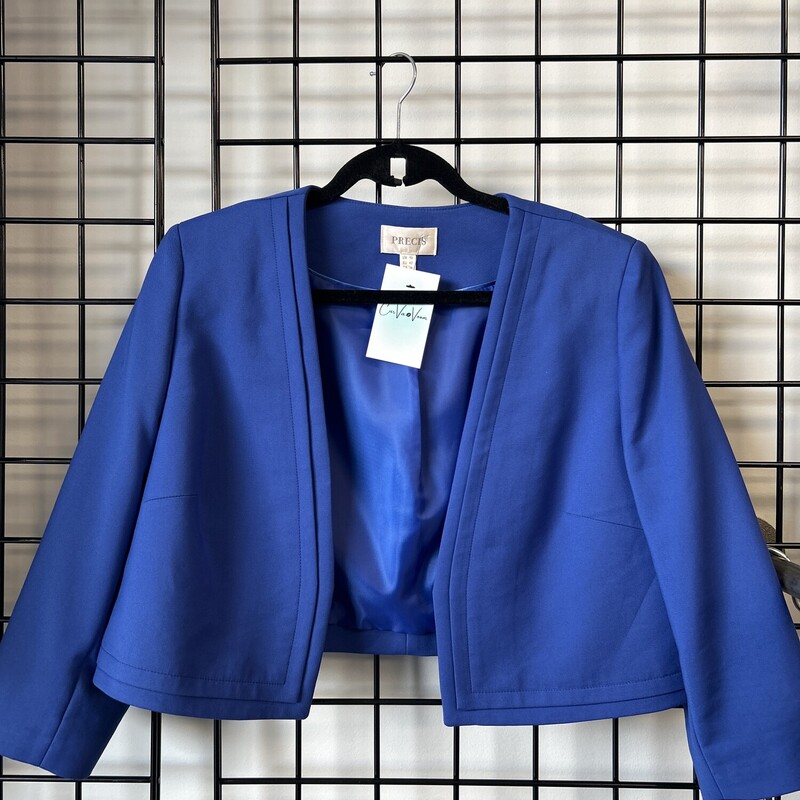 Precis Crop Blazer, Cobalt, Size: 14