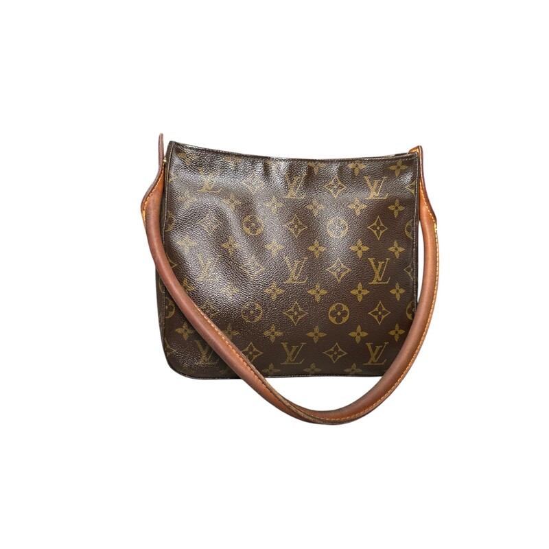 Louis Vuitton Looping Monogram<br />
<br />
Date Code:SD0052<br />
<br />
Dimensions: 8.5 L x 8.5 H<br />
<br />
Does not come with original dust bag or box<br />
<br />
Some darkening of handles and interior fading