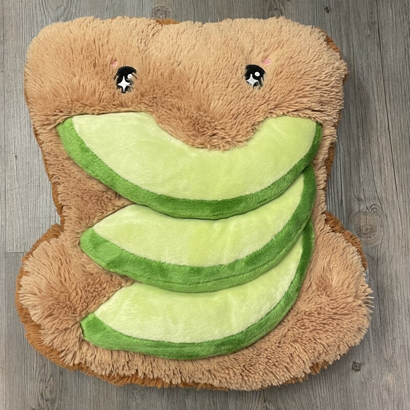 Avocado Toast Plush Toy, Brown, Size: Pre-owned