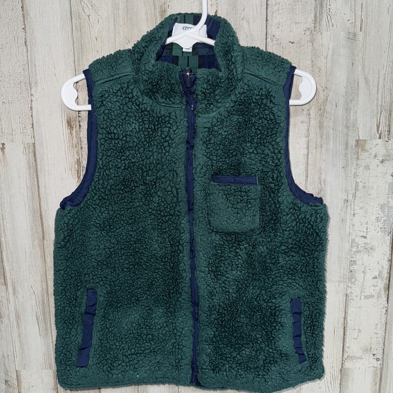 5T Green Sherpa Vest, Green, Size: Boy 5-8