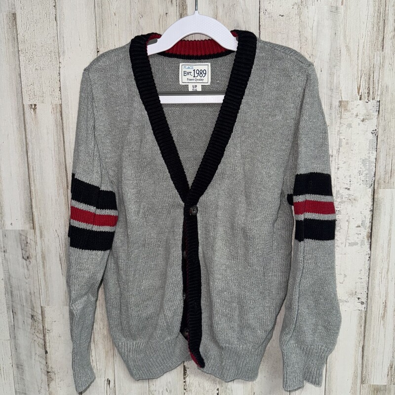 5/6 Grey Button Sweater, Grey, Size: Boy 5-8