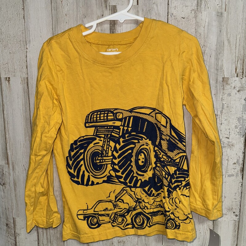 6x Mustard Truck Long Sle, Mustard, Size: Boy 5-8