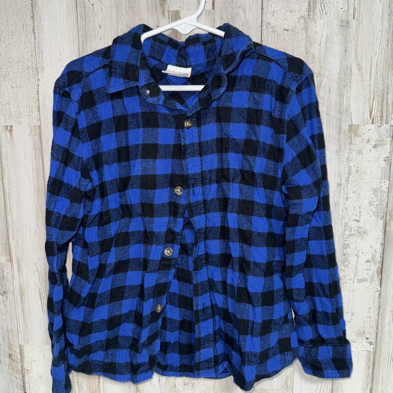 6x Blue Plaid Flannel, Blue, Size: Boy 5-8