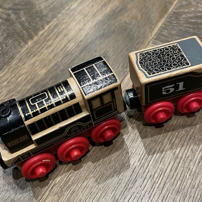 Hiro Wooden  Train And Tender, Black, Size: Pre-owned