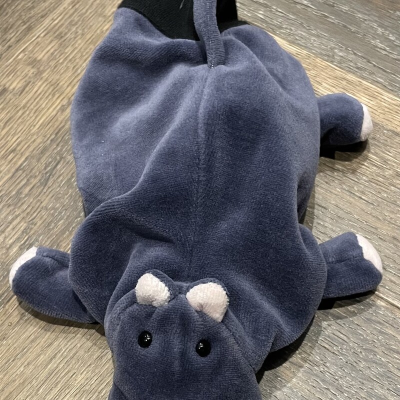 Hippo Hand Puppet, Blue, Size: Pre-owned