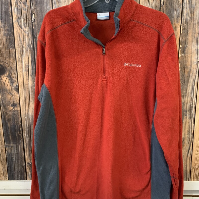 Orange Gray Columbia Halfzip, Size: L