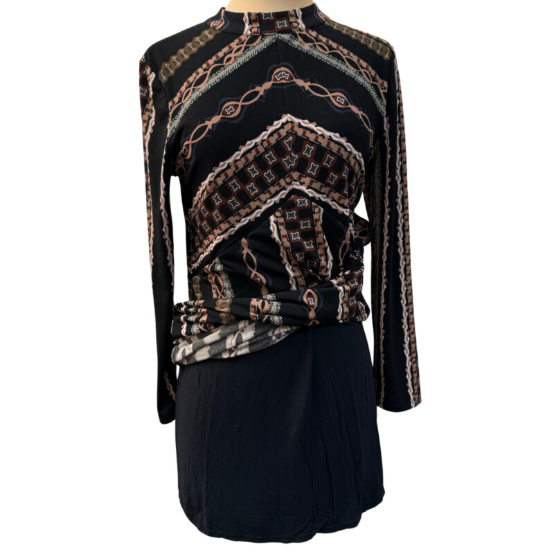 Free People Longsleeve Dress<br />
Cute Boho Style<br />
Colors:  Black, Tan, Sage, Brown, and White<br />
Size: Large