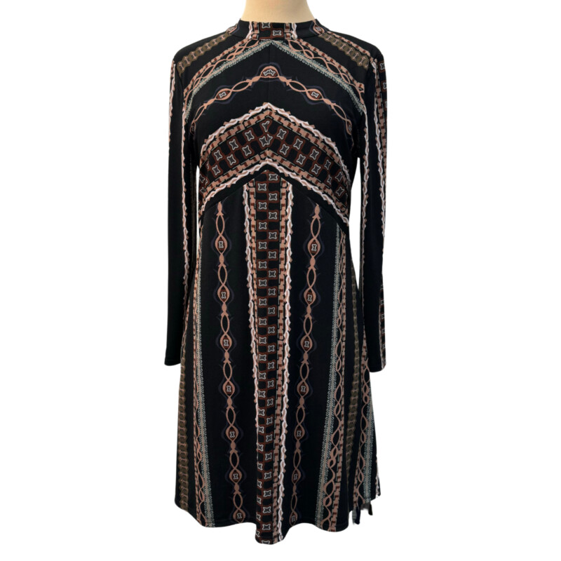 Free People Longsleeve Dress<br />
Cute Boho Style<br />
Colors:  Black, Tan, Sage, Brown, and White<br />
Size: Large