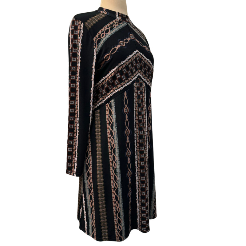 Free People Longsleeve Dress<br />
Cute Boho Style<br />
Colors:  Black, Tan, Sage, Brown, and White<br />
Size: Large